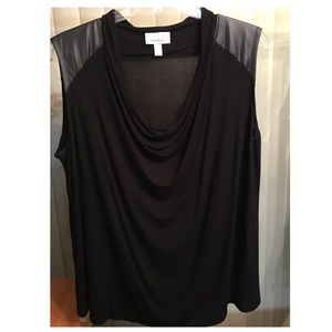 Black Scoop Neck Top
